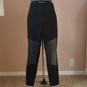 Black Pants with Sheer Panels